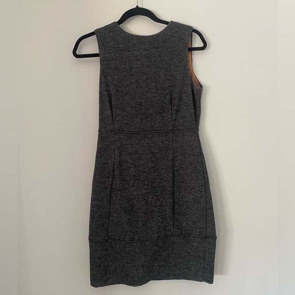 ZARA Basic Dark Grey Wool Aline Mini Dress - Picture 7 of 10